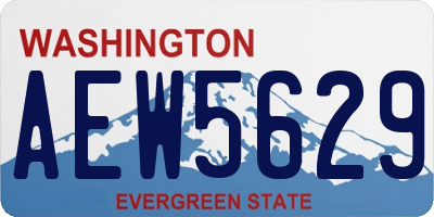 WA license plate AEW5629