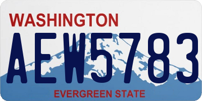 WA license plate AEW5783