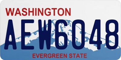 WA license plate AEW6048