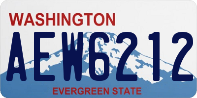 WA license plate AEW6212