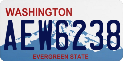 WA license plate AEW6238