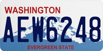 WA license plate AEW6248
