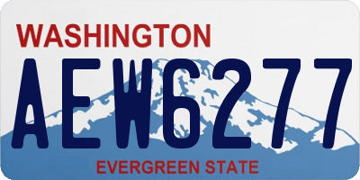 WA license plate AEW6277