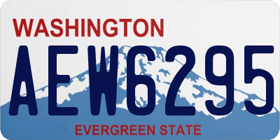 WA license plate AEW6295