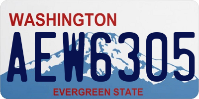 WA license plate AEW6305