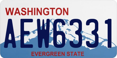 WA license plate AEW6331