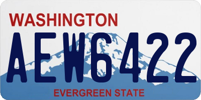 WA license plate AEW6422
