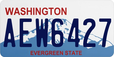 WA license plate AEW6427