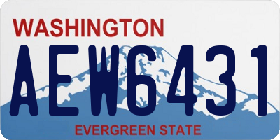 WA license plate AEW6431