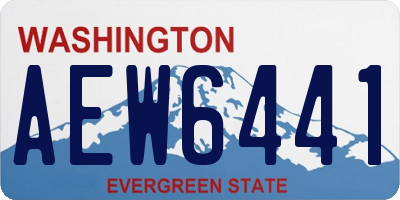 WA license plate AEW6441