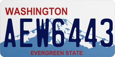 WA license plate AEW6443