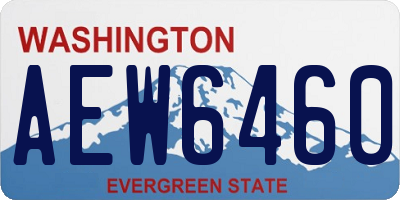 WA license plate AEW6460