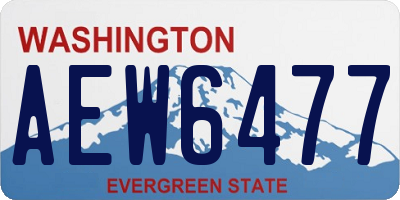 WA license plate AEW6477
