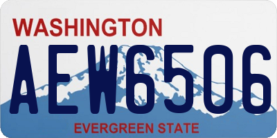 WA license plate AEW6506