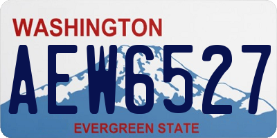 WA license plate AEW6527