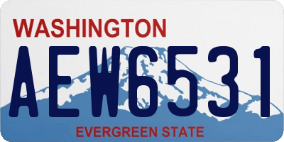 WA license plate AEW6531