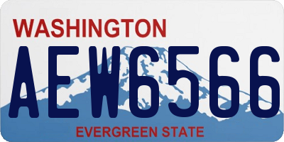 WA license plate AEW6566