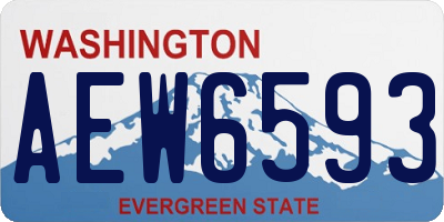 WA license plate AEW6593