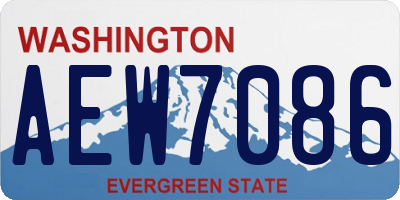 WA license plate AEW7086