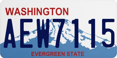 WA license plate AEW7115
