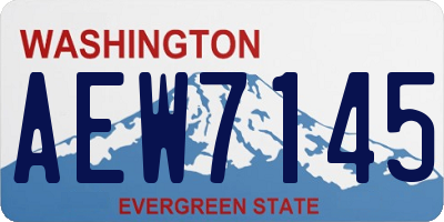 WA license plate AEW7145