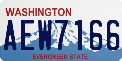 WA license plate AEW7166