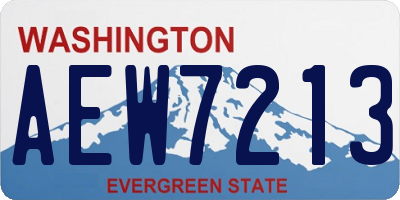 WA license plate AEW7213