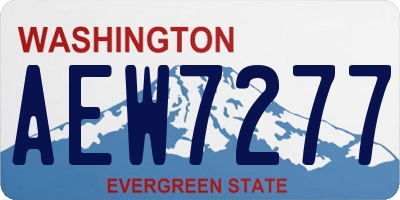 WA license plate AEW7277