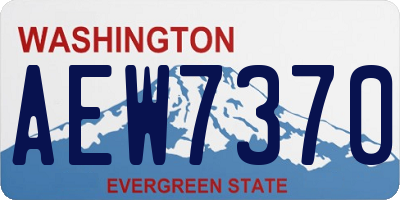 WA license plate AEW7370
