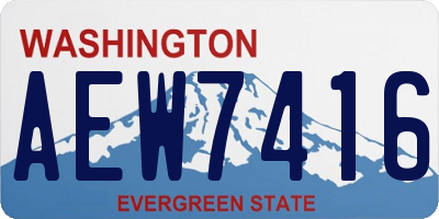 WA license plate AEW7416