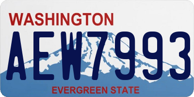 WA license plate AEW7993