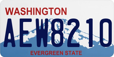 WA license plate AEW8210