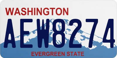 WA license plate AEW8274