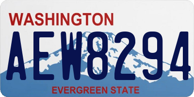 WA license plate AEW8294