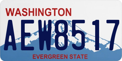 WA license plate AEW8517