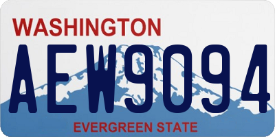 WA license plate AEW9094