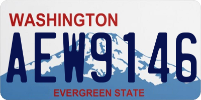 WA license plate AEW9146