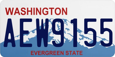 WA license plate AEW9155