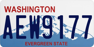 WA license plate AEW9177
