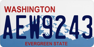 WA license plate AEW9243