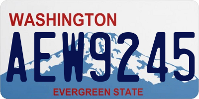 WA license plate AEW9245