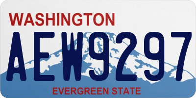 WA license plate AEW9297