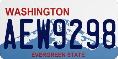 WA license plate AEW9298