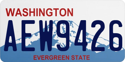 WA license plate AEW9426