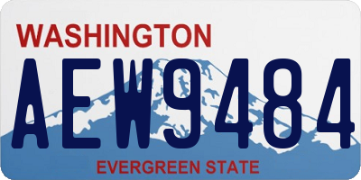 WA license plate AEW9484