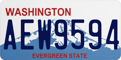 WA license plate AEW9594
