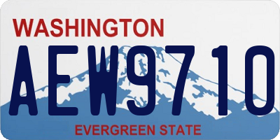 WA license plate AEW9710