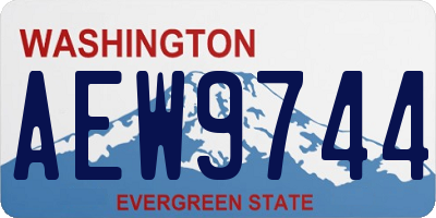 WA license plate AEW9744
