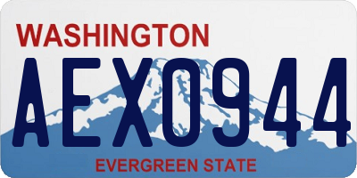 WA license plate AEX0944