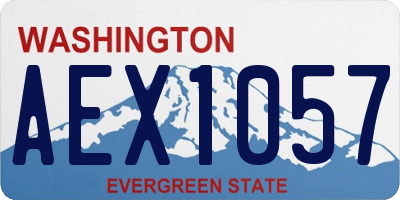 WA license plate AEX1057